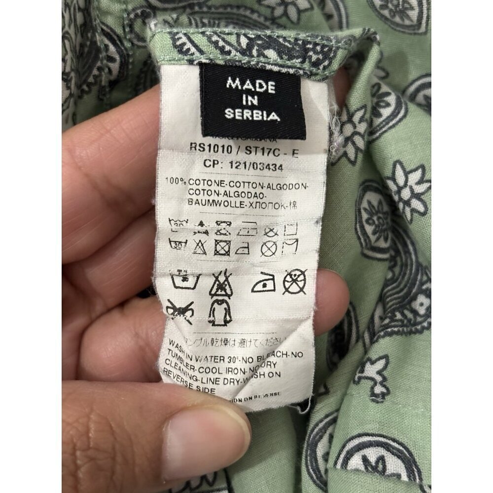 Dolce Gabbana Paisley Bandana Pattern  Long Sleeve Button Up Shirt Size 39 - Picture 8 of 11